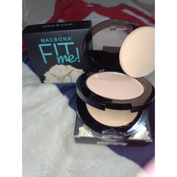 Medan cod murah BEDAK PADAT + BASAH ( FOUNDATION ) MACBONA DAN MAYELLINE  FIT ME TWO WAY CAKE 2 IN 1