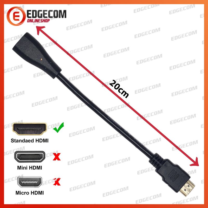 Kabel Extender / Extension HDMI Male to Female 20cm