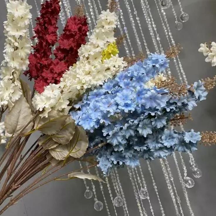 TERBARU  Artificial Flocking Hyacinth Bunga Palsu Sedap Malam Plastik