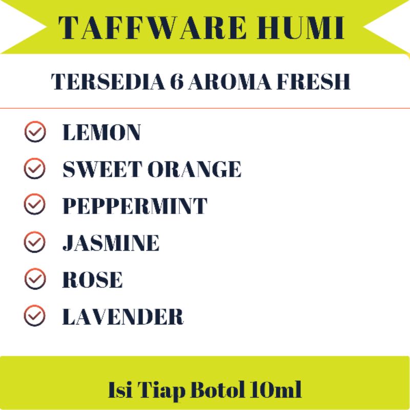 Taffware HUMI: Aromaterapi Diffuser Minyak Essential Oil Pengharum Ruangan 6in1