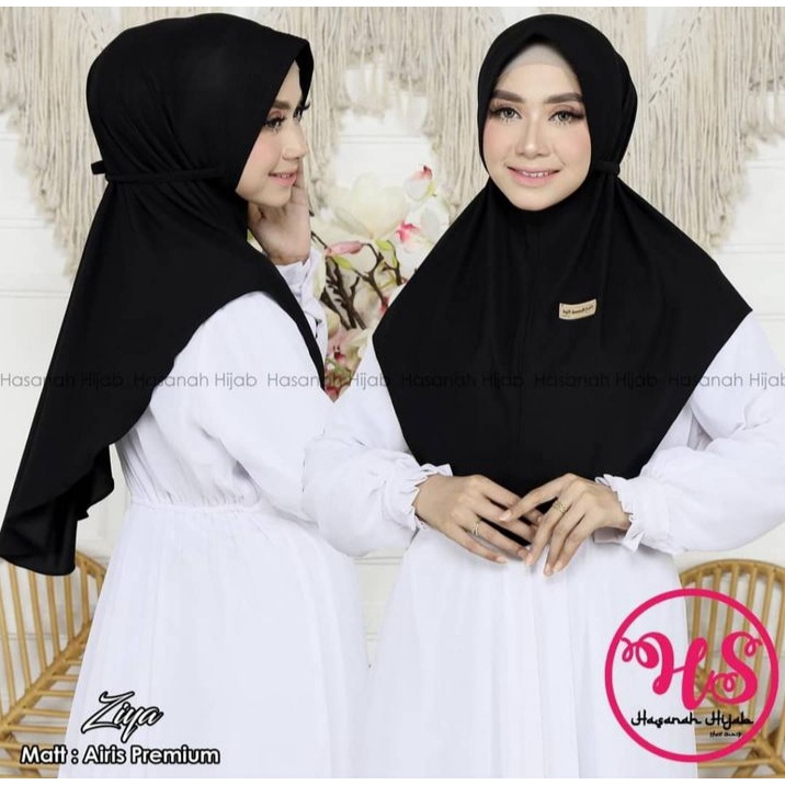 HASANAH HIJAB Original ZIYA Hijab Instan Pet Tali Bahan Jersey Airis Premium Adem Jatuh al-dhans