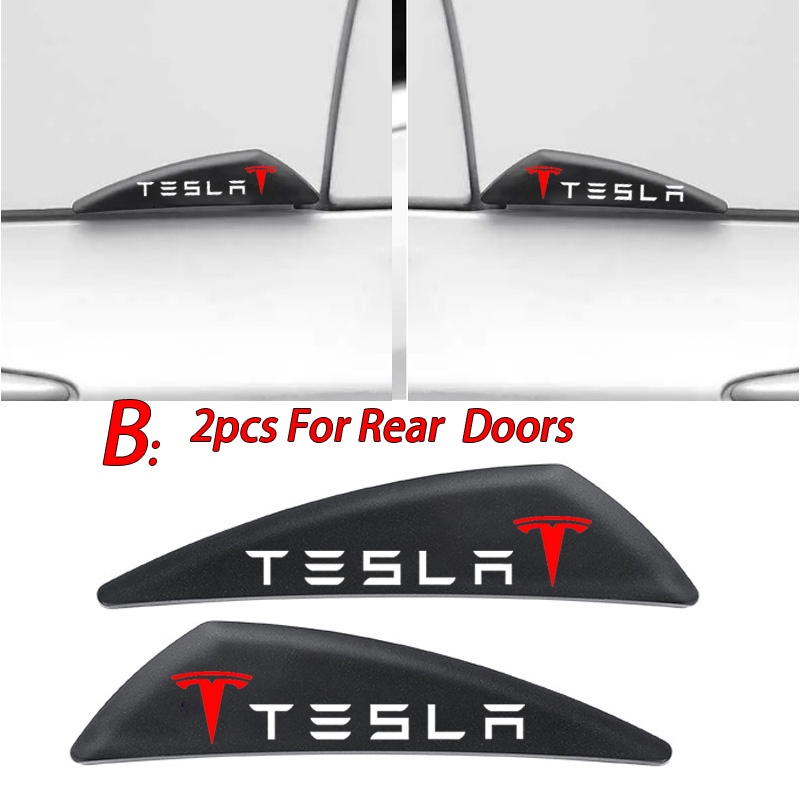 Pinggiran Pintu Mobil Anti Gores Tabrakan (Penebalan) Stiker Perlindungan Sudut Stiker Karet Silicon Untuk Tesla Model3Model S Y X Aksesoris