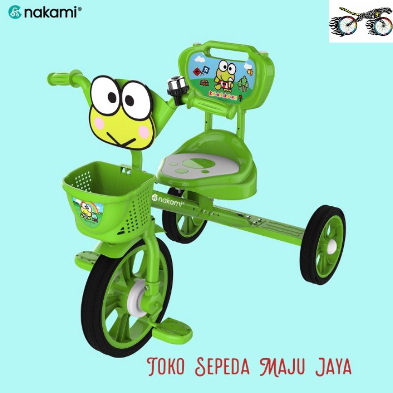Sepeda Anak Roda Tiga 3 NAKAMI 3610 Tameng music Keroppi