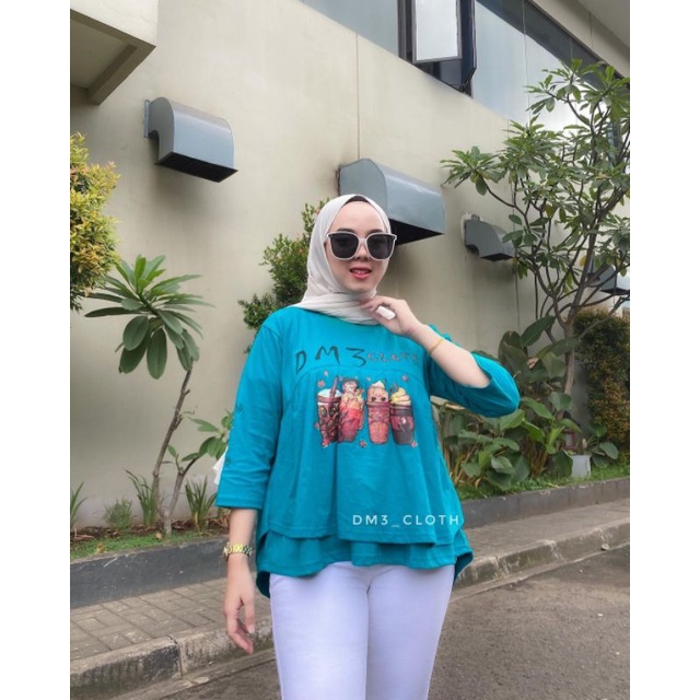 Atasan Wanita Terbaru Model Umpak Pinguin BY DM3 Cloth Kaos Combet 20s