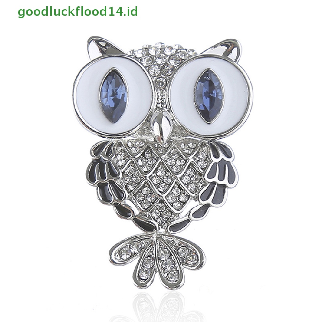 [GOOGFOUR] Fashion Burung Hantu Halus Bros Korea Alloy Berlian Imitasi Hewan Bros Pin Perhiasan [TOP]