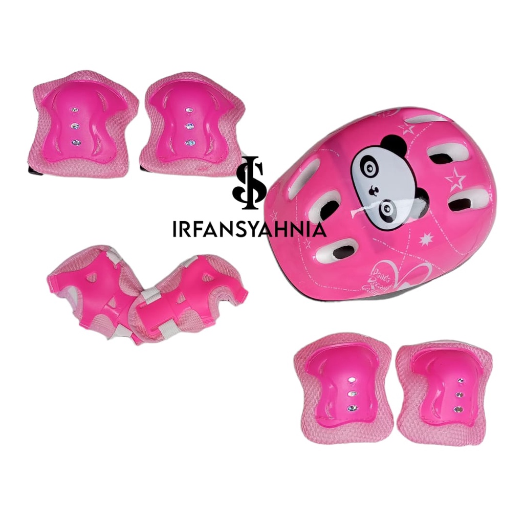 helm inline skate set helm deker sepatu roda skateboard