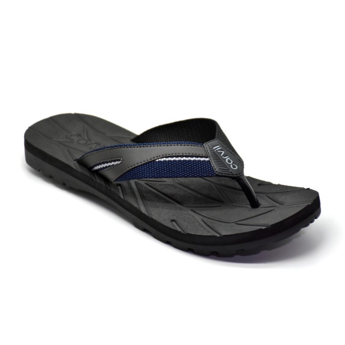 Carvil Gathara M Black Navy Sandal Jepit Casual Pria_A153