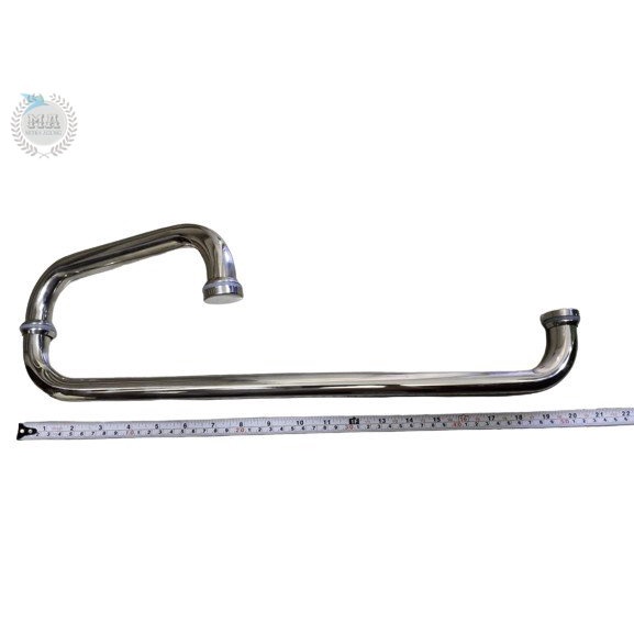 Handel Pintu Pull Handle Gagang Tarikan Pintu Kaca Bulat Dorong 53 cm OLS Tarikan Gagang Pull Handle Pintu Kaca Aluminium Stainless