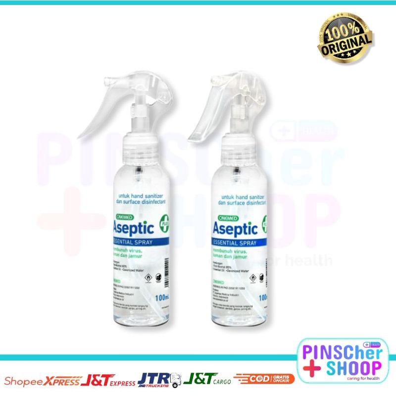 ASEPTIC PLUS ASEPTIK ESSENTIAL 100 ML SPRAY HANDSANITISER CAIR ONEMED