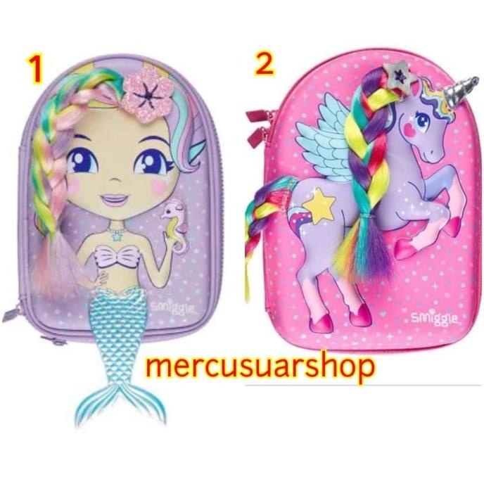 

DIJUAL SMIGGLE DOLLY WISHES UNICORN AND MERMAID PENCIL CASE UH654OIK