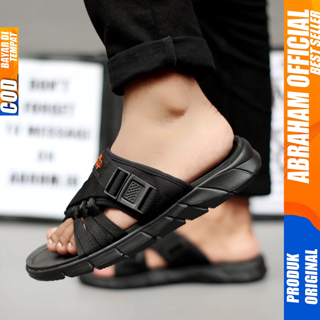 Sandal Slide Slop Pria Sendal Selop Original Distro Abraham Zx