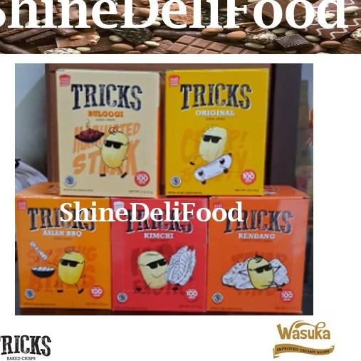 

Diskon | [KP8] | Tricks Paket Komplit lengkap 5 rasa- Tricks Snack - Bulgogi, Kimchi, Original, BBQ, Rendang-