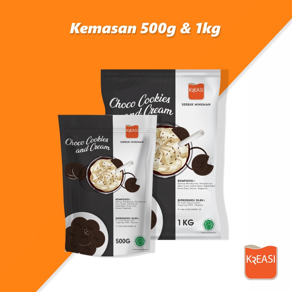 

Grosir Bubuk Minuman Boba/Drink Powder Choco Cookies & Cream KREASI