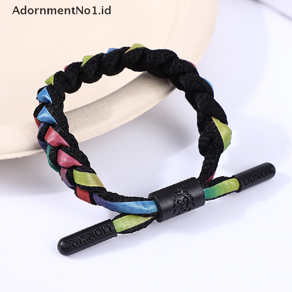 [AdornmentNo1] Gelang Singa Kecil Reflektif Horam Fashion Pasangan Gelang Hitam Dan Putih [ID]