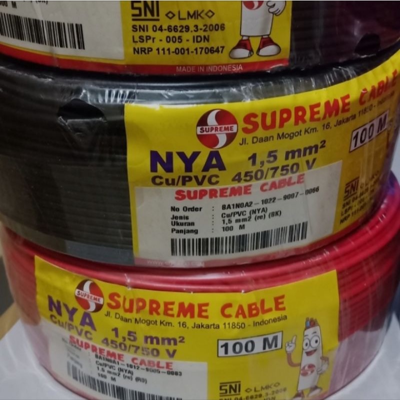Kabel NYA 1.5mm Supreme 100 metee
