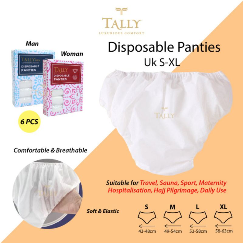 Tally Disposable Panties isi 6pcs