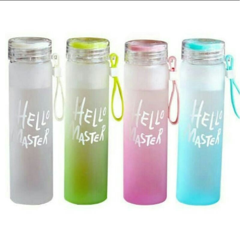 BOTOL HELLO MASTER M-456 Bottle Botol Minum kaca Bening