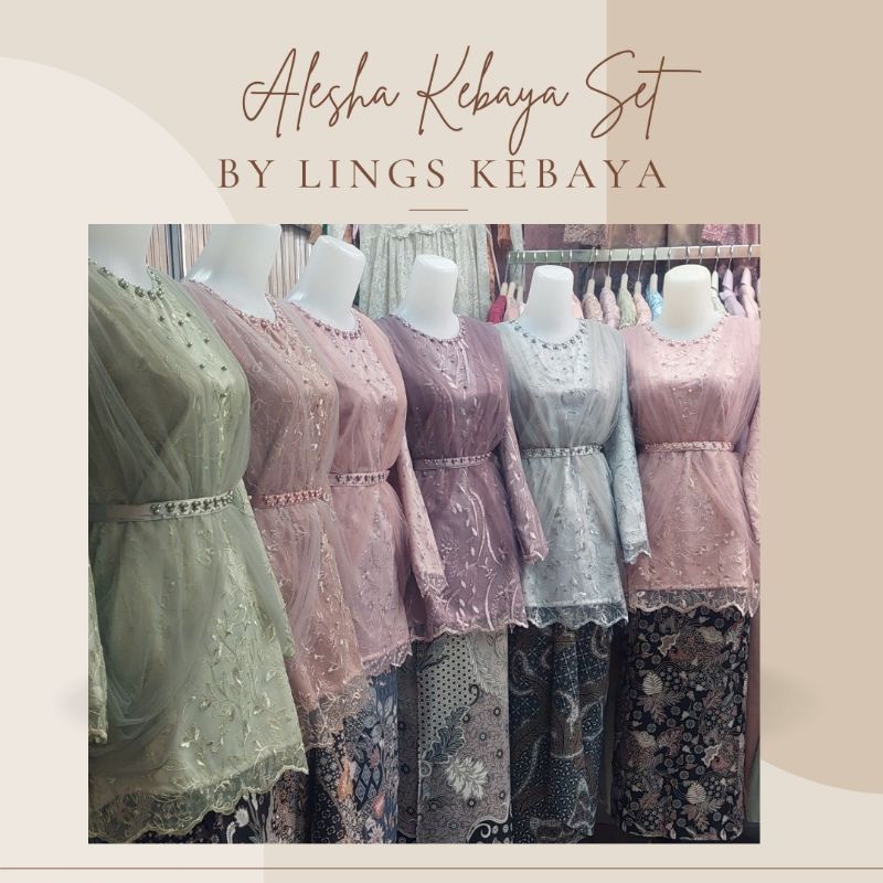 kebaya modern brukat wisuda lamaran kondangan Ice Blue Denim Sage Green Nude Milo Hitam Mauve Taro Silver Pink Rosegold