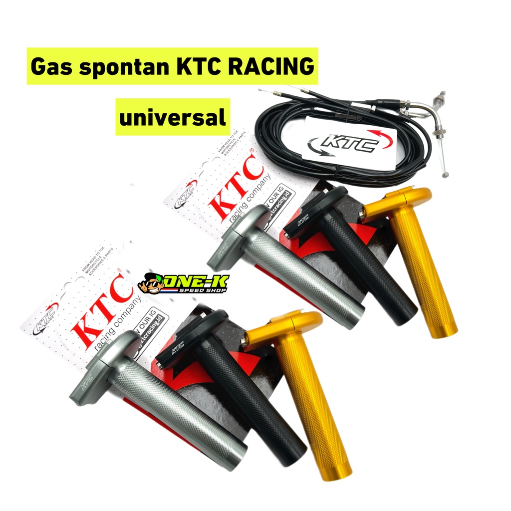 Gas Spontan Kitaco Kytaco Ktc Original Black Universal Nmax Ninja R25 R15 Cbr Aerox Vario plus handgrip