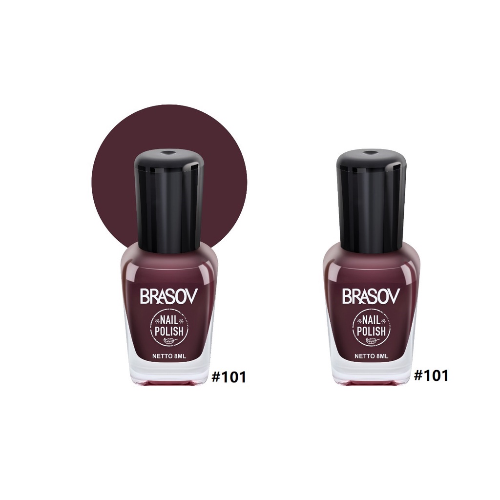 BRASOV NAIL POLISH  ASSORTED COLOURS 8ML