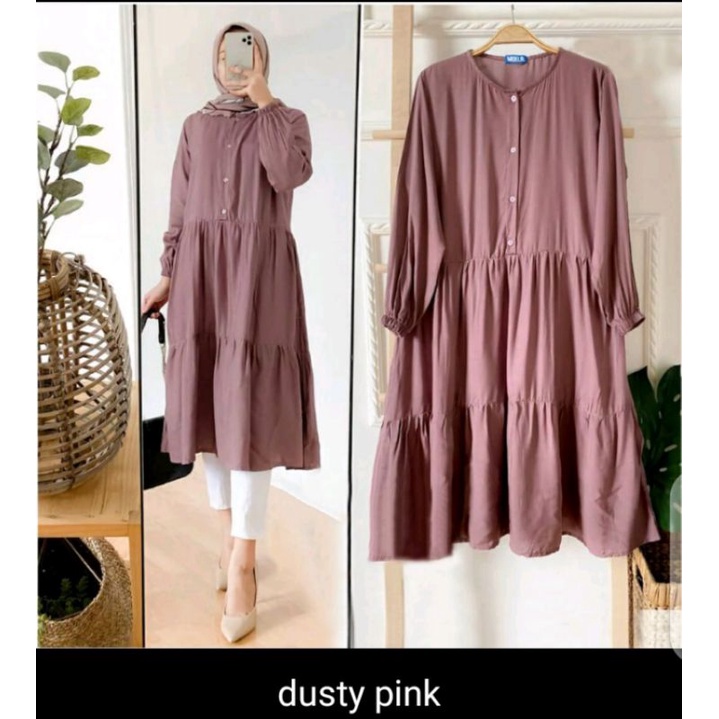 Tunik Wiza//Pakaian Wanita Kekinian Bahan Rayon