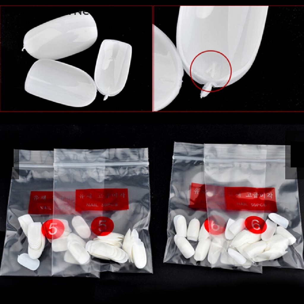 Power 500Pcs Clear White Natural French Palsu Akrilik Nail Art Tips UV Gel ID