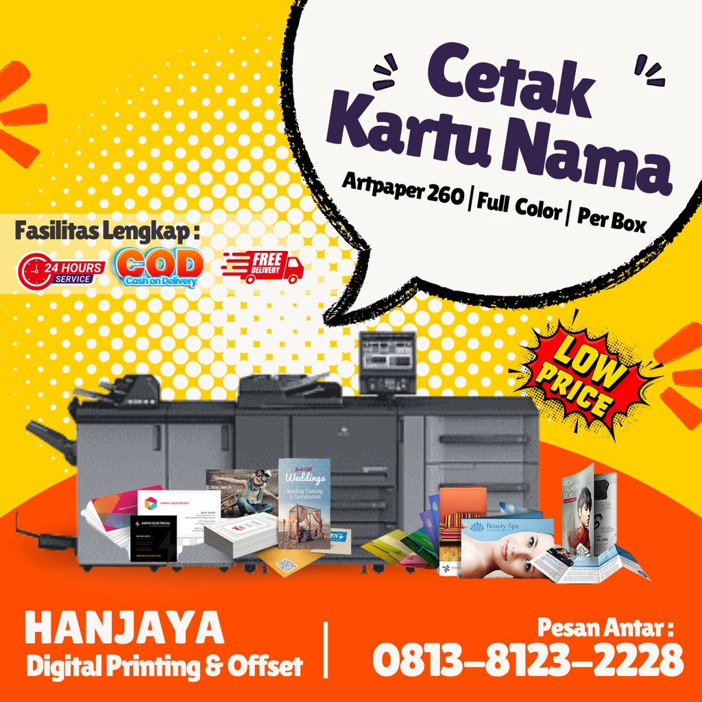 

Cetak Kartu Nama Murah 2 Sisi COD FULLCOLOR Free Box