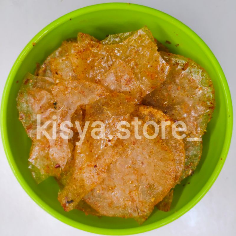 

250gr (¼kg) Keripik Kaca Kripca Kripik Kaca Pedas Daun jeruk