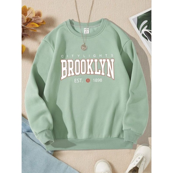 brooklyn crewneck wanita sweatshirt