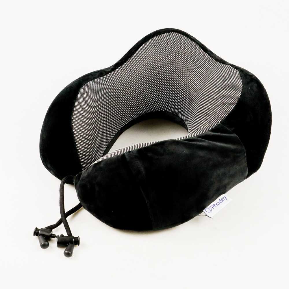 Bantal Leher U-Shape Foldable untuk dewasa Empuk dan nyaman Travel Neck Pillow