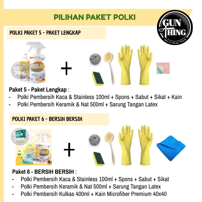 POLKI Pembersih Kerak Serbaguna 100 ml Kaca Panci Stainless Steel