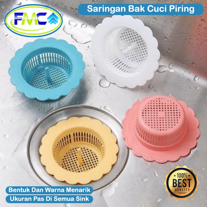 Saringan Wastafel Cuci Piring Penyaring Bak Sink Saringan Afur PVC Penutup Lubang Saluran Air Bak Cuci Piring Penyaring kotoran Sampah Sisa Makanan