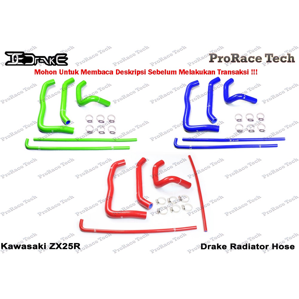 Selang Radiator Hose Drake ZX25R ZX 25R ZX25 R 4 Cylinder