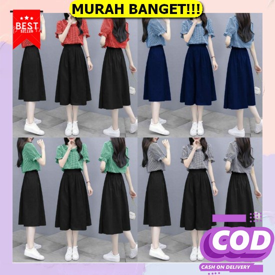 Setelan Wanita Trika Abstrak Set Batik Cap 59%Rayon Samitex | Setelan Wanita| Batik Abstrak | Stelan