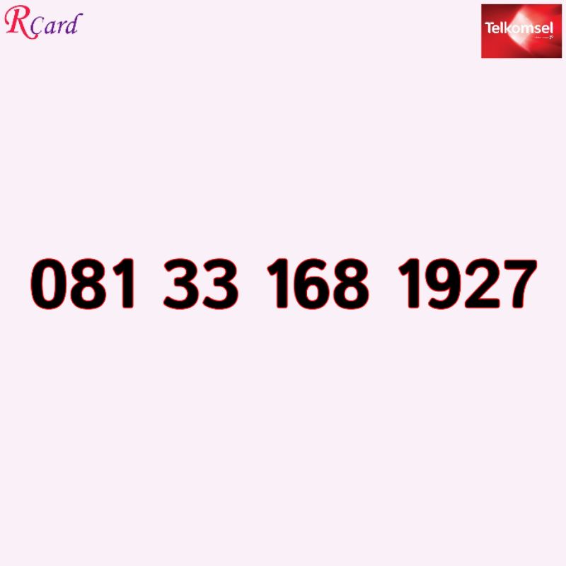 Perdana Nomor Cantik Simpati Telkomsel 168 1927