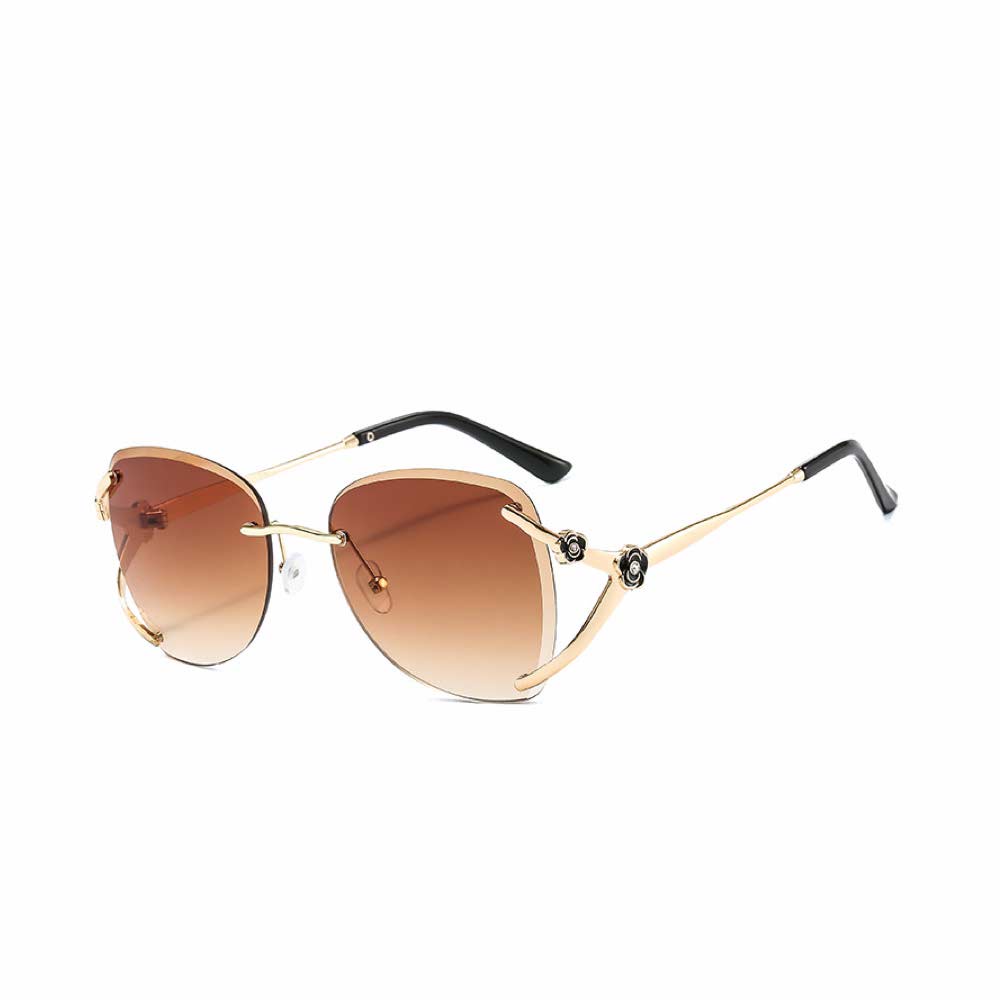 Kacamata UV400 [ Cokelat ] Anti Radiasi - Sunglasses Wanita Korea - HM8152