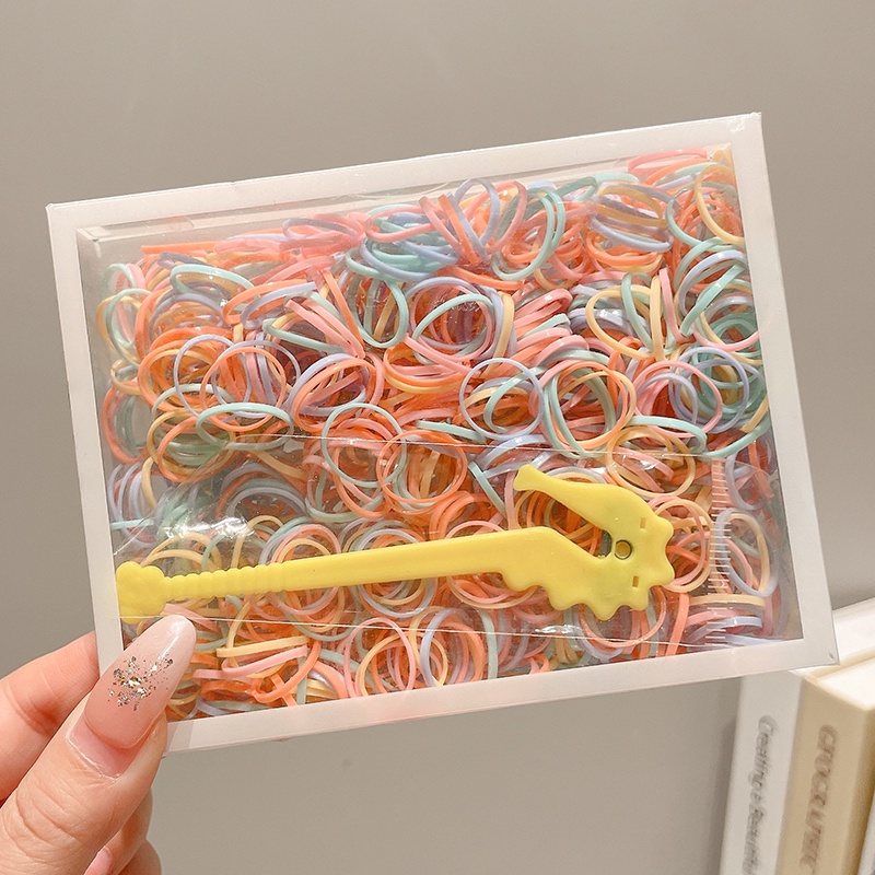1000-3000 Pcs Anak-Anak Sekali Pakai Kecil Karet Gelang Pengikat Kepala Karet Gelang Kepala Tali Rambut Cincin Indah Gadis Bayi Rambut Tali
