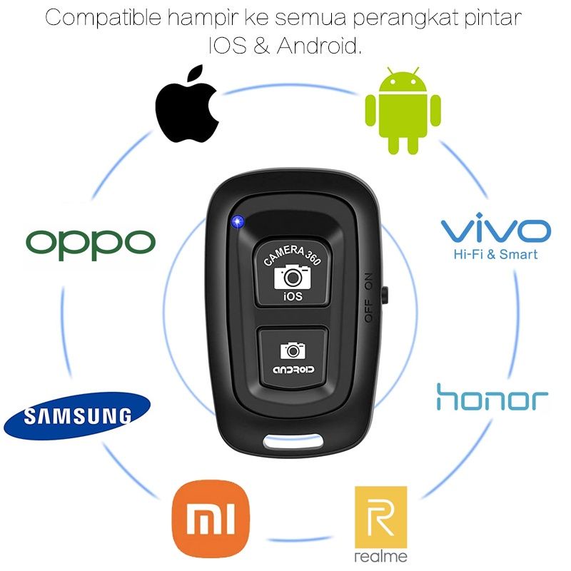 remote bluetooth remote shutter tomsis tongsis kamera andorid ios kamera remote selfie anti ribet kamera jarak jauh portable