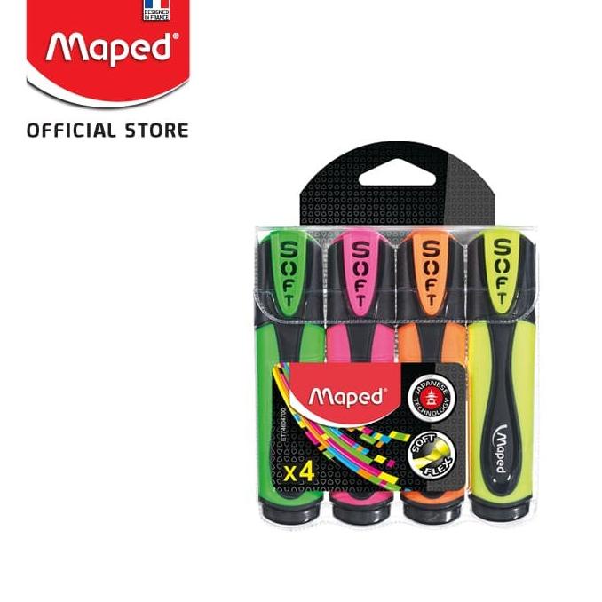 

Maped Highlighter Fluo Peps Ultra Soft Assorted Colors x4 - Pouch
