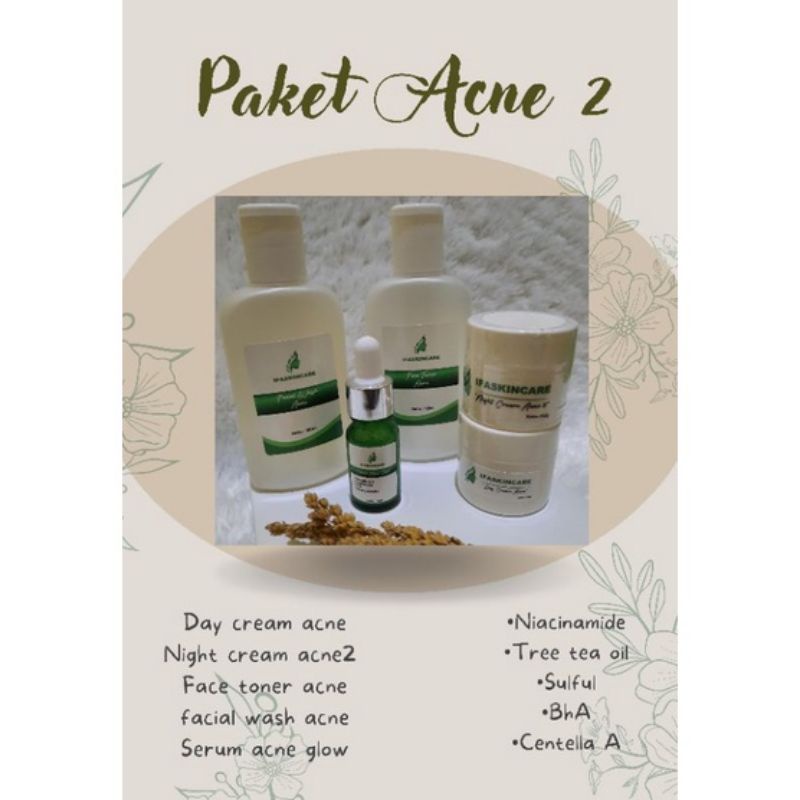 Cream anti acne IFSKINCARE | paket Krim Penyembuh jerawat | penghilang flek hitam | pencerah wajah H