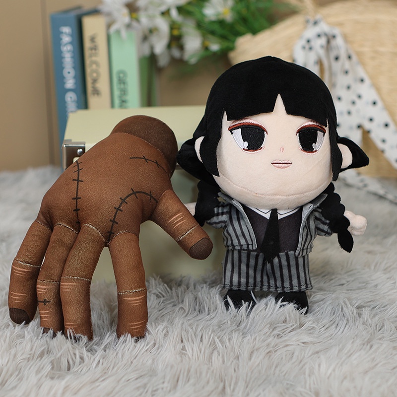 25cm Wednesday Addams Family Thing Plush Doll Cartoon Plush Toy Gifts For Fans