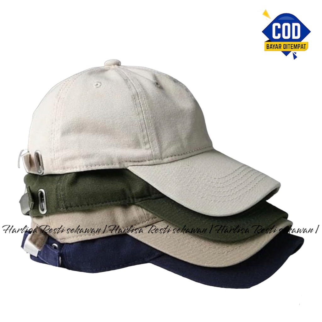 Topi Polos Caps Topi Baseball Polos By Bakureh.ID Distro Pria Wanita Bahan Deimaru Pengait Cakop