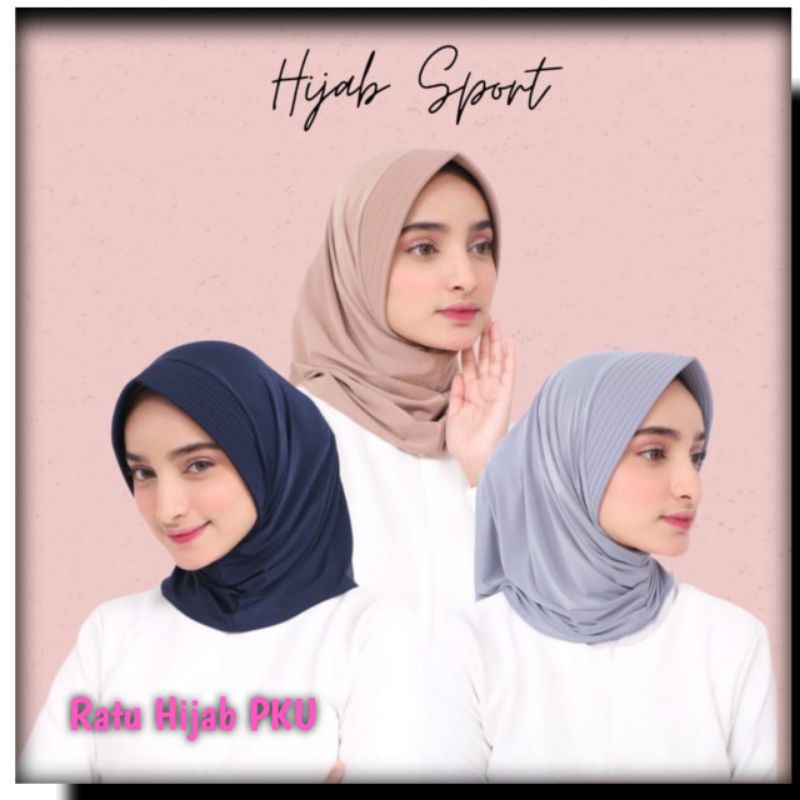 Hijab Sport/Jilbab Jersey pendek