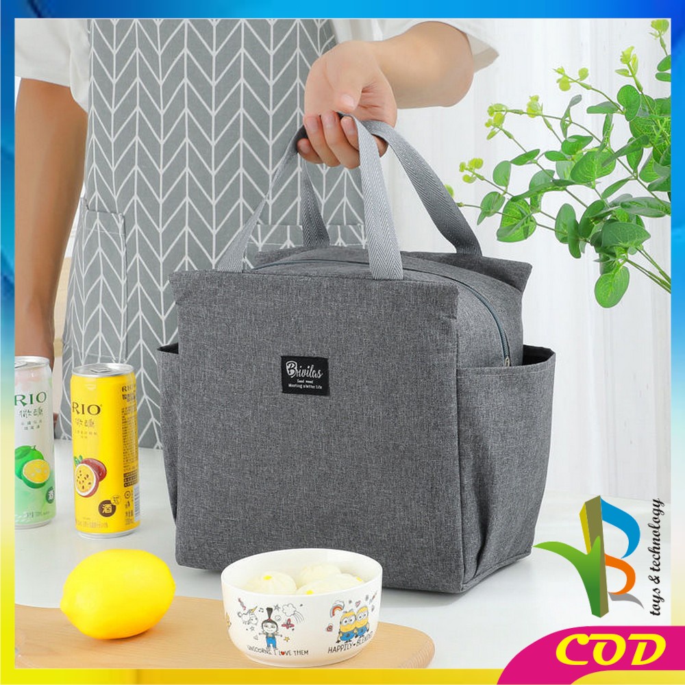 RB-T43 Tas Bekal Lunch Cooler Bag Box Anti Air Makanan Alumunium Foil / Tas Kotak Makanan / Lunch Bag / Tote Bag Bekal