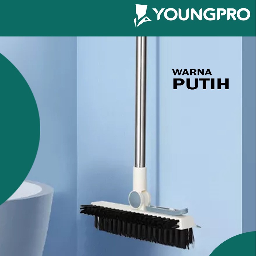 TOILET GAP FLOOR BRUSH +FLOOR SQUEZZER WITH CLIP TGF-01 Sikat Toilet sikat kamar mandi Sikat Dorong Lantai Dengan Wiper Alat Pembersih Lantai Kaca 2IN1