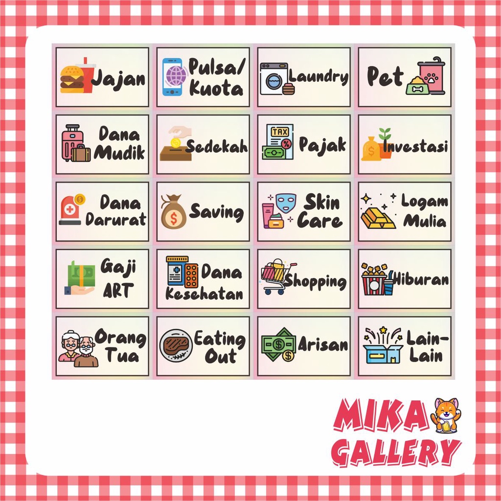 

Stiker Budgeting Stiker Dompet Keuangan Sticker Budgeting Uang [Sticker HVS]