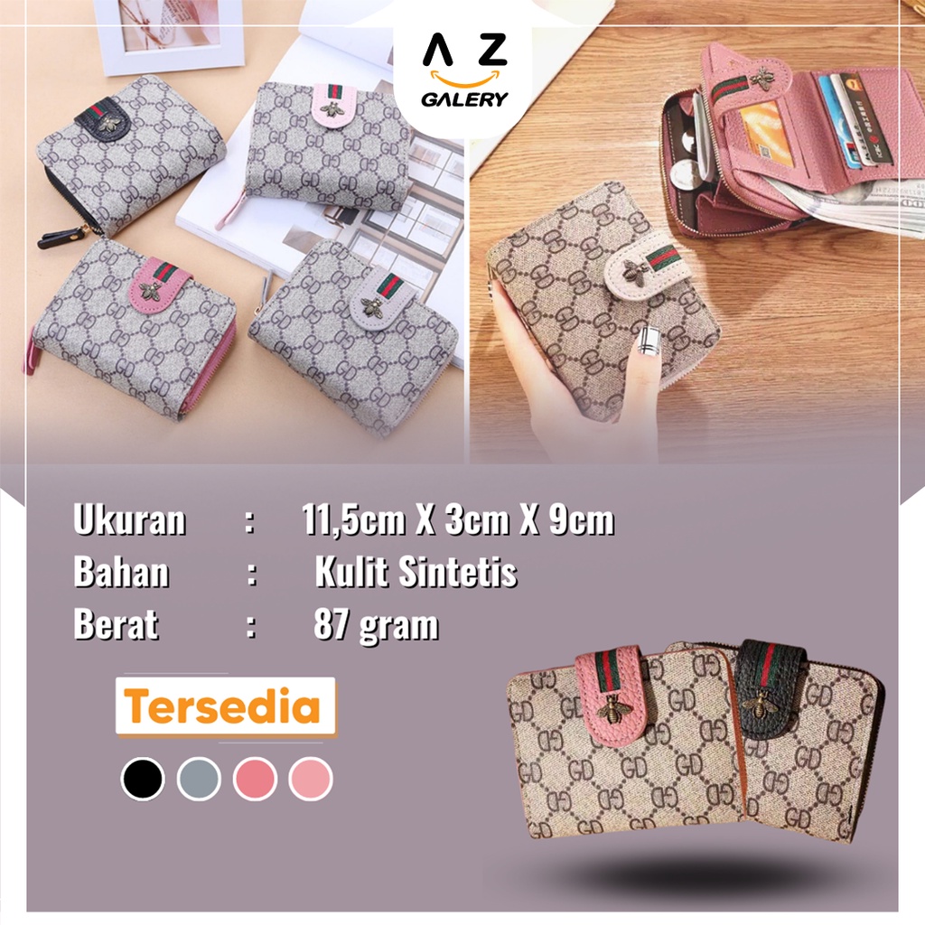 Dompet Lipat Wanita Motif Dompet Uang Kertas Koin Import Multifungsi Women Wallet Azgalery D44