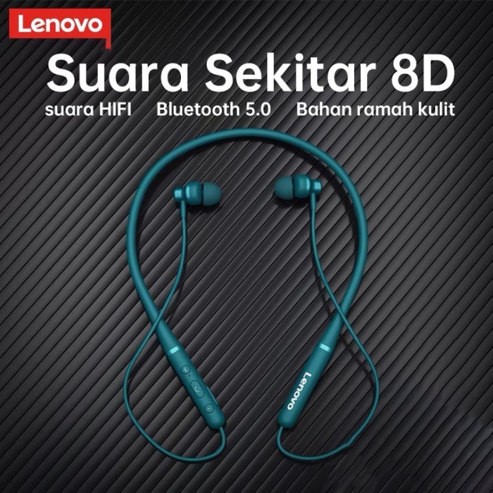 Rwk Lenovo - Headset Wireless Bluetooth Xe05 Magnetic Sport Wireless Bass