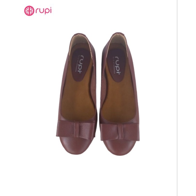 SEPATU KULIT ASLI - RUPI FLATSHOES RAMIOU RED BRICK