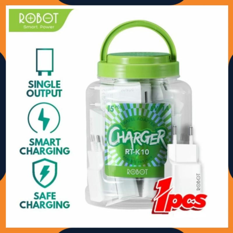 [COD] KEPALA CHARGER CARGER ADAPTOR ROBOT RT-K10 ORIGINAL / BATOK CASAN HP